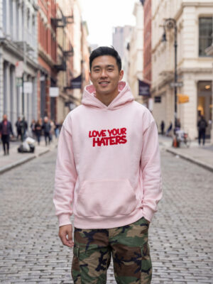 LOVE YOUR HATERS PINK HOODIE