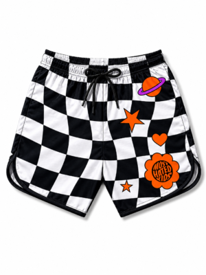 CHECKERED FLOWER BLACK