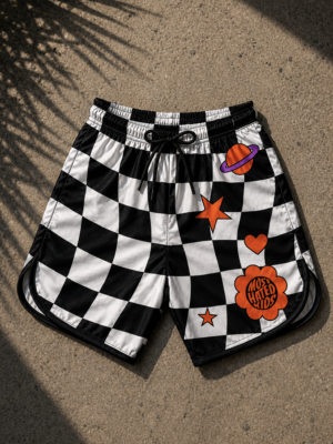 CHECKERED FLOWER BLACK