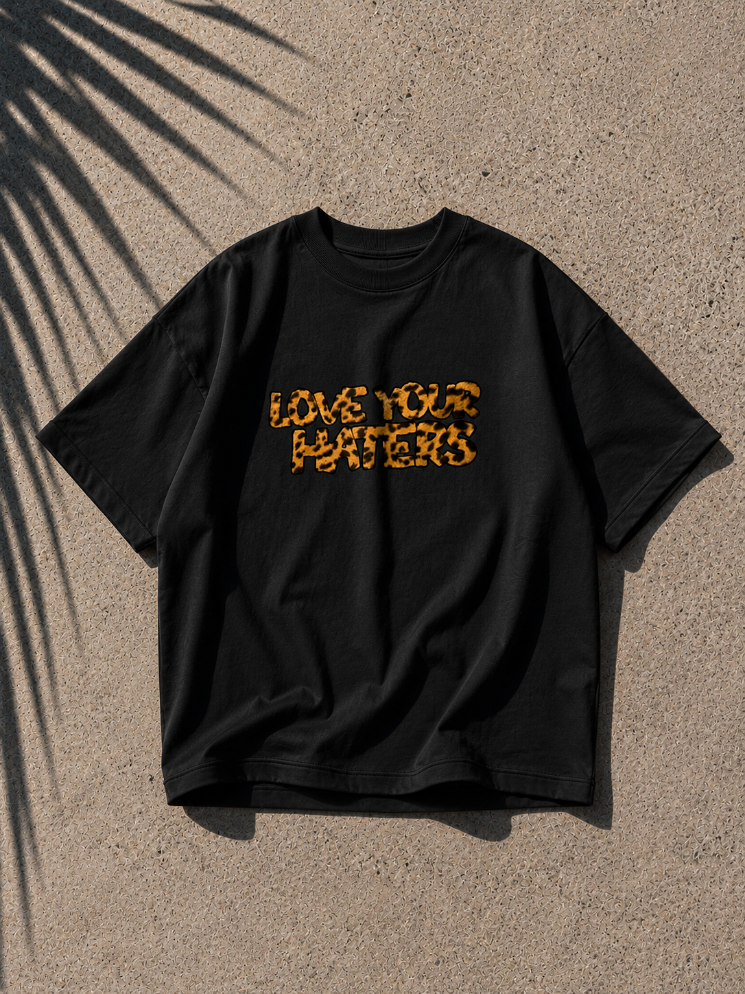 I NEED MORE HATERS プリントTシャツ ブラック LOVE YOUR HATERS LEO BLACK T-SHIRT - Most Hated Kids