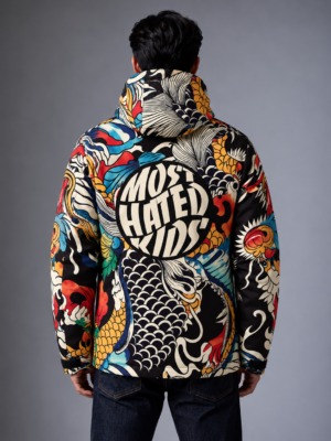 Colorful Graphic Jacket Back View