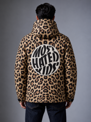 Leopard Jacket Logo Studio Portrait